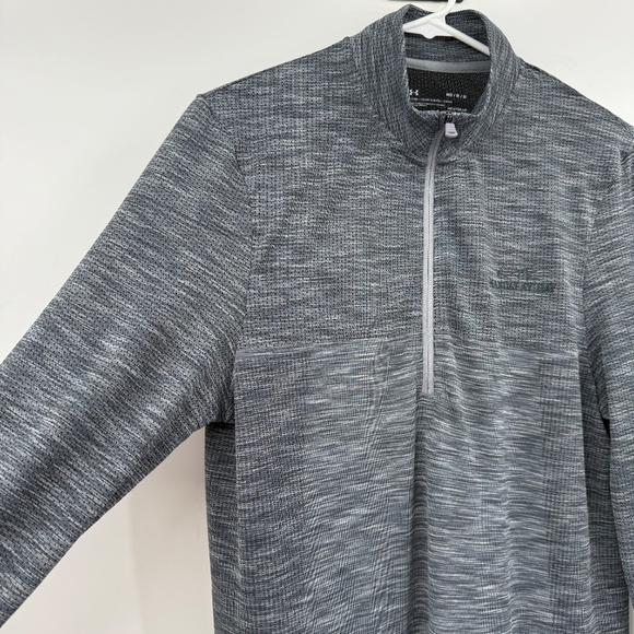 Under Armour 1/2 Zip Pullover Men Medium Blue Heather Long Sleeve Performance - Picture 4 of 11